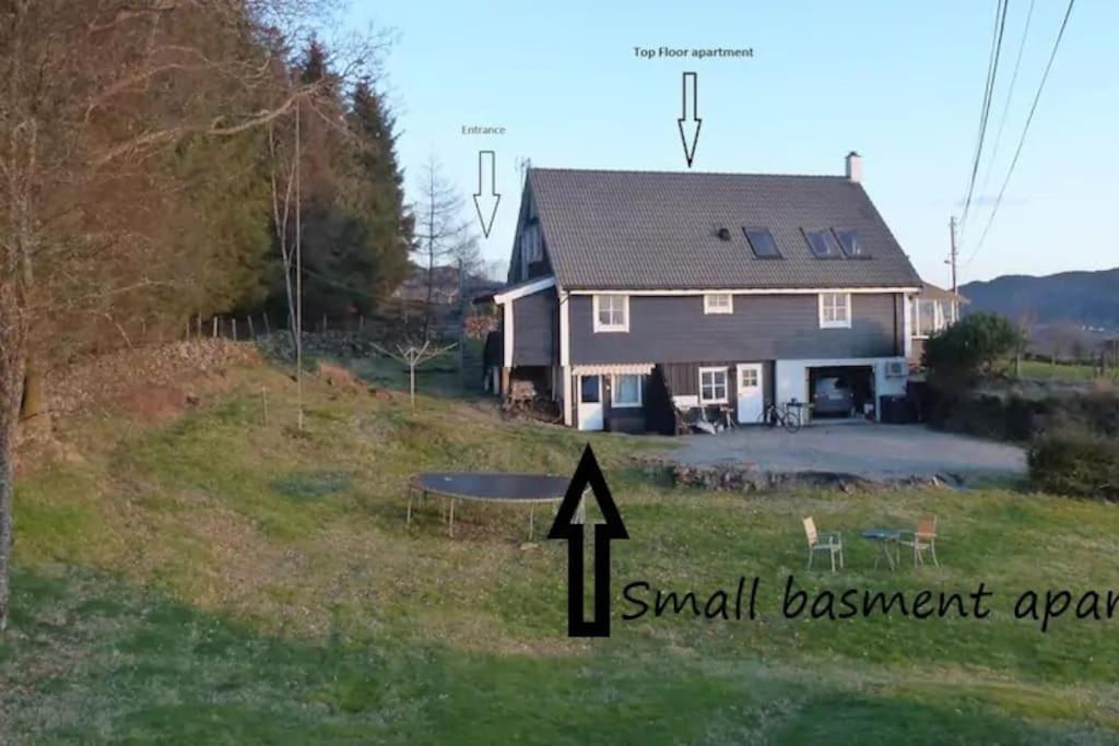 Small Basement Private Entrance View Апартаменты Fitjar
